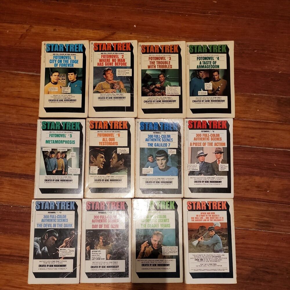 STAR TREK FOTONOVEL Compete 12 BOOK SET 1977 orig. Star Trek Graphic novels